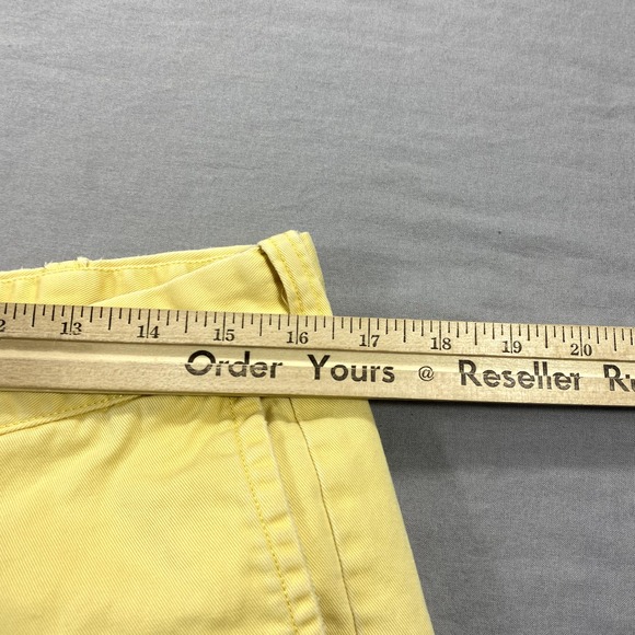 VINTAGE J Crew Shorts Mens 33 Yellow Chino Golf Preppy Beach Casual 9" Inseam - Picture 4 of 9